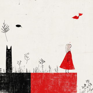 Lavender Toner Works style, Midjourney V6.1: retro fairy-tale illustration