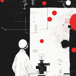 Lavender Toner Works style, Midjourney V6.1: editorial illustration for popular scientific magazine cover