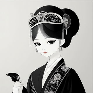 Chroma Curl Lithography style, Midjourney V6.1: haute-couture fashion outfit