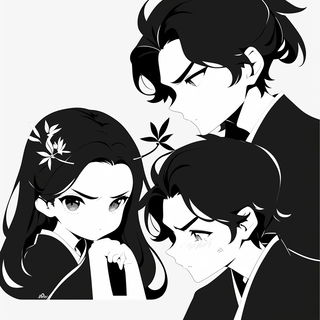 Chroma Curl Lithography style, Midjourney V6.1: black-and-white manga comic strip
