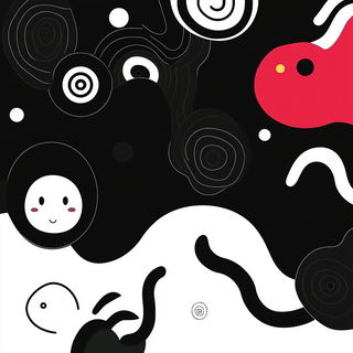 Chroma Curl Lithography style, Midjourney V6.1: creative pattern composition