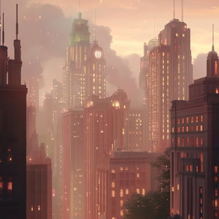 Chromalpine style, Midjourney V6.1: megacity with futuristic bioarchitecture