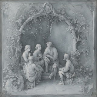 Cosmic Reliefcraft style, Midjourney V6.1: classical 18th-century oil painting
