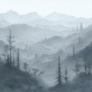 Cosmic Reliefcraft style, Midjourney V6.1: realistic landscape photograph of quiet dawn