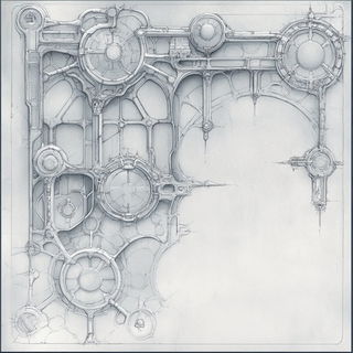 Cosmic Reliefcraft style, Midjourney V6.1: technical infrastructure blueprint schematics