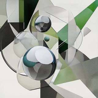 Archiburin style, Midjourney V6.1: abstract 3D render