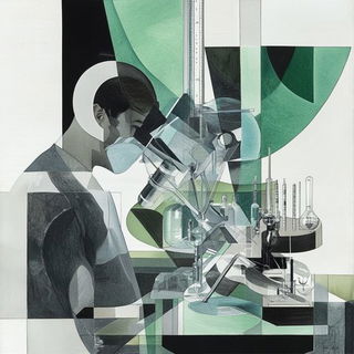 Archiburin style, Midjourney V6.1: editorial illustration for popular scientific magazine cover