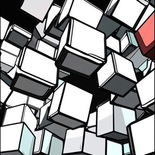 Monolithomontage style, Midjourney V6.1: abstract 3D render