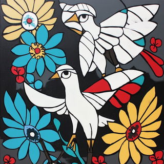 Monolithomontage style, Midjourney V6.1: traditional folk art