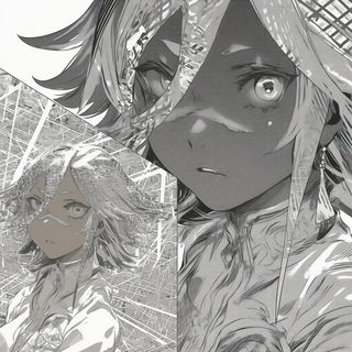 Cogpetal Storyworks style, Midjourney V6.1: black-and-white manga comic strip