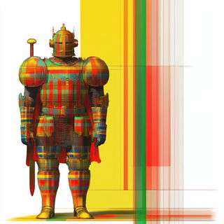 Brinebank Storyism style, Midjourney V6.1: concept art character design of retropunk steam knight