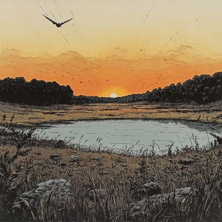 Glacier Splashism style, Midjourney V6.1: realistic landscape photograph of quiet dawn