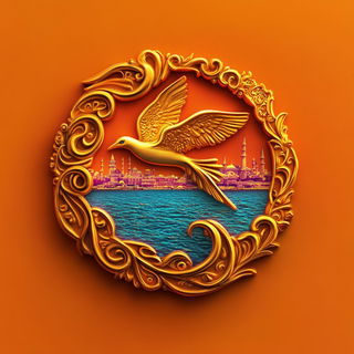 Solariscope style, Midjourney V6.1: bold minimalist logo design for Istanbul city municipal services