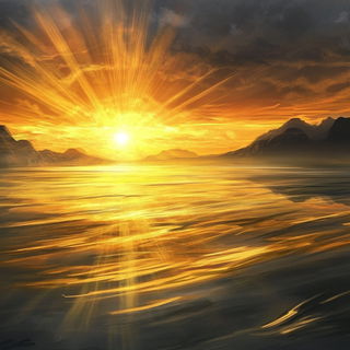 Cloudline Rococo style, Midjourney V6.1: realistic landscape photograph of quiet dawn