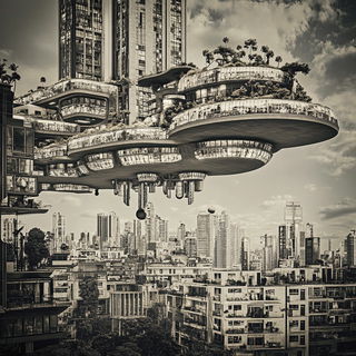 Cloudcandelabra style, Midjourney V6.1: megacity with futuristic bioarchitecture