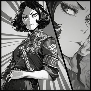Cloudcandelabra style, Midjourney V6.1: black-and-white manga comic strip