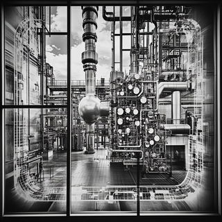 Cloudcandelabra style, Midjourney V6.1: technical infrastructure blueprint schematics