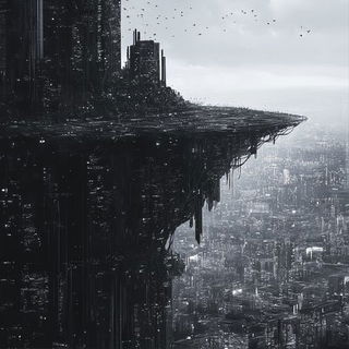 Shadow Dioramics style, Midjourney V6.1: megacity with futuristic bioarchitecture