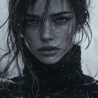 Shadow Dioramics style, Midjourney V6.1: photographic portrait of female protagonist