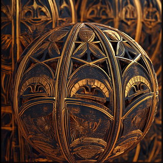 Marbled Headlight District style, Midjourney V6.1: abstract 3D render