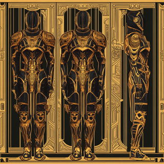 Marbled Headlight District style, Midjourney V6.1: concept art character design of retropunk steam knight