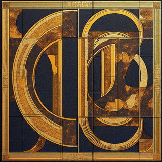 Marbled Headlight District style, Midjourney V6.1: typographic composition with large letters