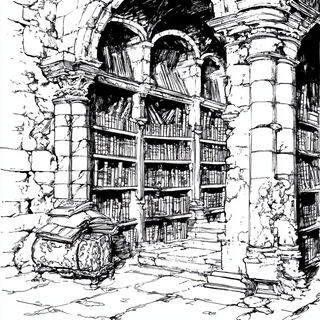 Monastarchitecture style, Midjourney V6.1: Midlibrary