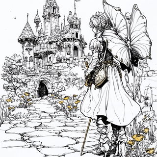 Monastarchitecture style, Midjourney V6.1: retro fairy-tale illustration
