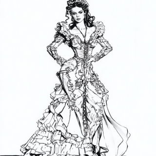 Monastarchitecture style, Midjourney V6.1: haute-couture fashion outfit