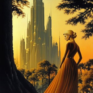 Seriglow style, Midjourney V6.1: retro fairy-tale illustration