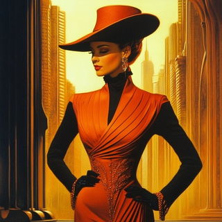 Seriglow style, Midjourney V6.1: haute-couture fashion outfit