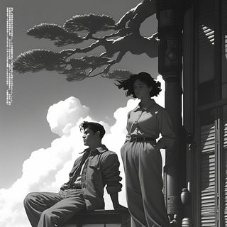 Seriglow style, Midjourney V6.1: black-and-white manga comic strip