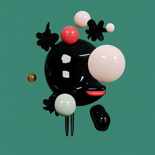 Playfield Collage Surreal style, Midjourney V6.1: abstract 3D render