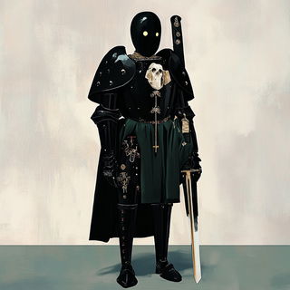 Playfield Collage Surreal style, Midjourney V6.1: concept art character design of retropunk steam knight