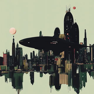 Playfield Collage Surreal style, Midjourney V6.1: cinematic shot from sci-fi movie