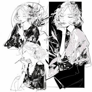 Pastelchemy style, Midjourney V6.1: black-and-white manga comic strip