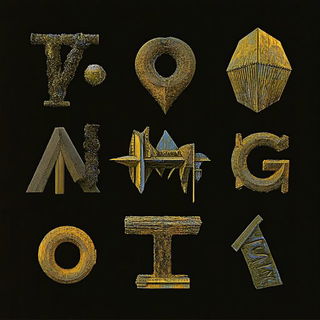 Sunthread Chiaroscura style, Midjourney V6.1: typographic composition with large letters