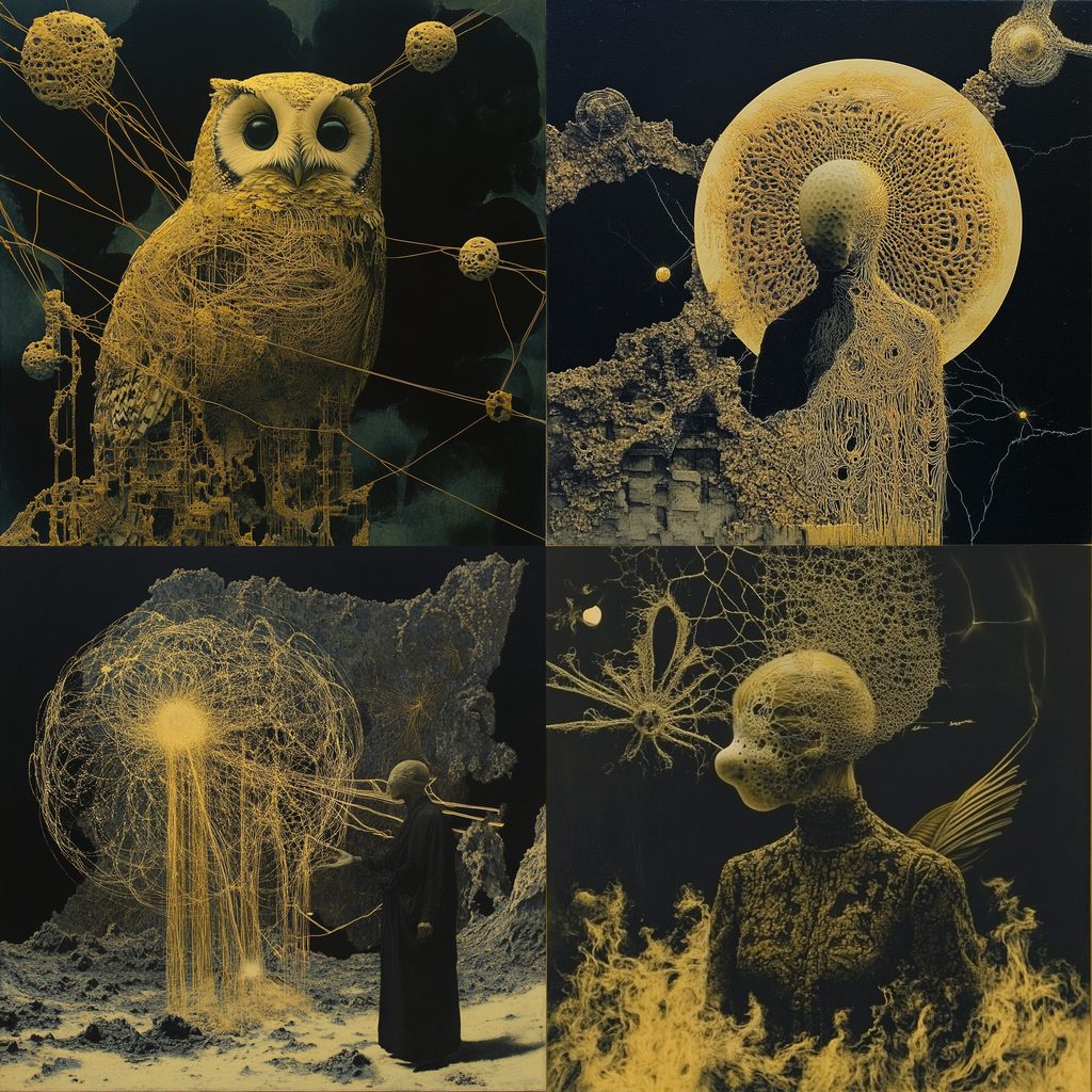 Sunthread Chiaroscura style, Midjourney V6.1, render 1 of 4