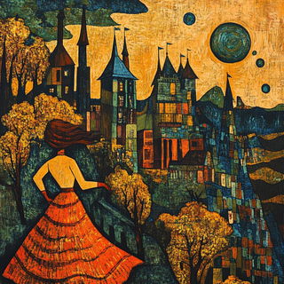 Soot Halo style, Midjourney V6.1: retro fairy-tale illustration