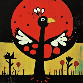 Orbhand Ritualism style, Midjourney V6.1: traditional folk art