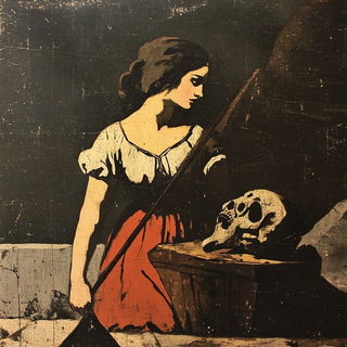 Orbhand Ritualism style, Midjourney V6.1: classical 18th-century oil painting