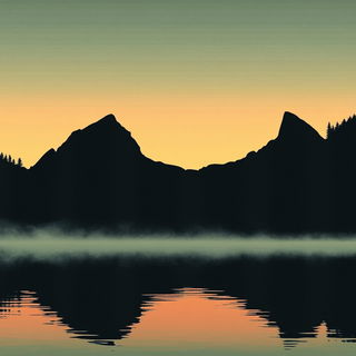 Orbhand Ritualism style, Midjourney V6.1: realistic landscape photograph of quiet dawn