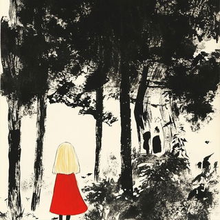 Aphelion Valley style, Midjourney V6.1: retro fairy-tale illustration