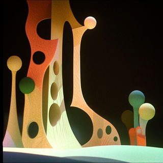 Hatchcoast style, Midjourney V6.1: abstract 3D render