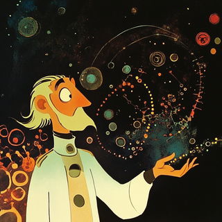 Hatchcoast style, Midjourney V6.1: editorial illustration for popular scientific magazine cover