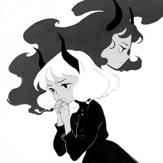 Hatchcoast style, Midjourney V6.1: black-and-white manga comic strip