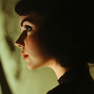 Hatchcoast style, Midjourney V6.1: photographic portrait of female protagonist