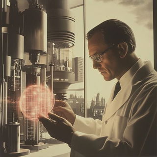 Contourbrique style, Midjourney V6.1: editorial illustration for popular scientific magazine cover