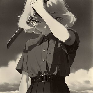 Contourbrique style, Midjourney V6.1: black-and-white manga comic strip