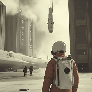 Contourbrique style, Midjourney V6.1: cinematic shot from sci-fi movie